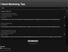 Tablet Screenshot of ineedmarketingtips.blogspot.com