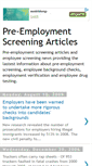 Mobile Screenshot of preemploymentscreeningarticles.blogspot.com