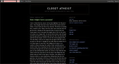 Desktop Screenshot of closetatheist.blogspot.com