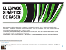 Tablet Screenshot of elespaciosinapticodekaser.blogspot.com