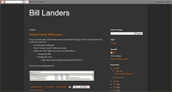 Desktop Screenshot of bill-landers.blogspot.com