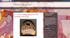 Desktop Screenshot of fabulously-yours.blogspot.com