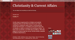 Desktop Screenshot of christianitycurrentaffairs.blogspot.com