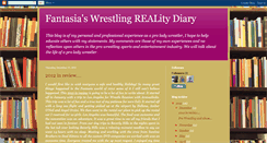 Desktop Screenshot of fantasiawrestlingrealdiary.blogspot.com