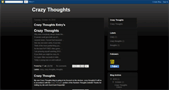 Desktop Screenshot of justsomecrazythoughts.blogspot.com