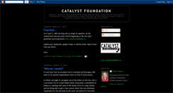 Desktop Screenshot of catalystfoundation.blogspot.com