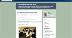 Desktop Screenshot of defamationandlibel.blogspot.com