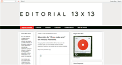 Desktop Screenshot of editorial13x13.blogspot.com