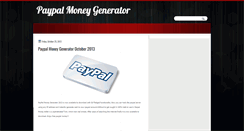 Desktop Screenshot of paypalgenerator159.blogspot.com