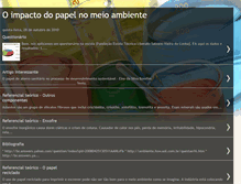 Tablet Screenshot of oimpactodopapelnomeioambiente.blogspot.com