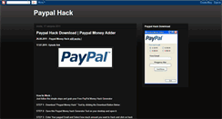 Desktop Screenshot of moneyhackpaypal.blogspot.com