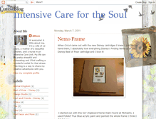 Tablet Screenshot of intensivecareforthesoul.blogspot.com