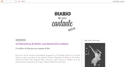 Desktop Screenshot of diariodeunacantante.blogspot.com