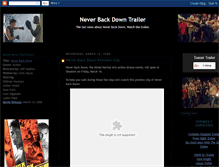 Tablet Screenshot of never-back-down-trailer.blogspot.com