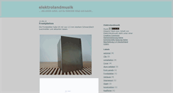 Desktop Screenshot of elektrolandmusik.blogspot.com