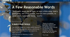 Desktop Screenshot of afewreasonablewords.blogspot.com