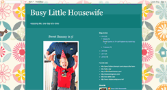 Desktop Screenshot of busylittlehousewife.blogspot.com