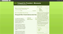 Desktop Screenshot of feingoldforpresident.blogspot.com