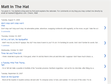 Tablet Screenshot of matt-in-the-hat.blogspot.com