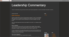 Desktop Screenshot of leadershipcommentary.blogspot.com