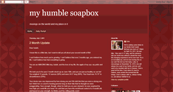 Desktop Screenshot of myhumblesoapbox.blogspot.com