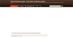 Desktop Screenshot of bestinvestmentguides.blogspot.com