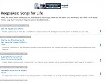 Tablet Screenshot of keepsakeforchoristers.blogspot.com