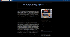 Desktop Screenshot of criminalmindsfanatic.blogspot.com