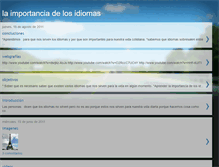 Tablet Screenshot of laimportanciadelosidiomas.blogspot.com