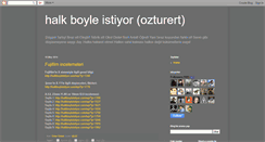 Desktop Screenshot of halkboyleistiyor.blogspot.com