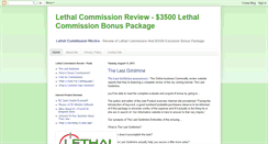 Desktop Screenshot of lethal-commission-review.blogspot.com