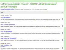 Tablet Screenshot of lethal-commission-review.blogspot.com