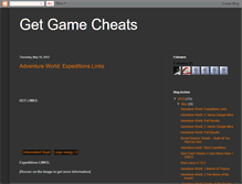 Tablet Screenshot of getgame-cheats.blogspot.com