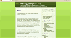 Desktop Screenshot of apbio82007.blogspot.com