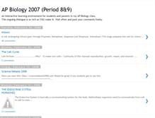 Tablet Screenshot of apbio82007.blogspot.com