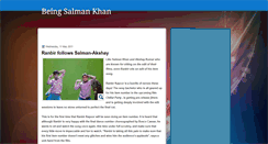 Desktop Screenshot of being-salman-khan.blogspot.com