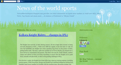 Desktop Screenshot of newsoftheworldsports.blogspot.com