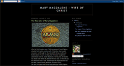 Desktop Screenshot of mary-magdalene-wifeofchrist.blogspot.com