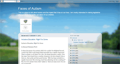 Desktop Screenshot of faceofautism-facesofautism.blogspot.com