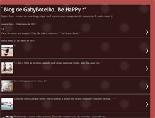 Tablet Screenshot of blogdegabiibotelho.blogspot.com