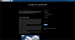 Desktop Screenshot of livinginlesotho.blogspot.com