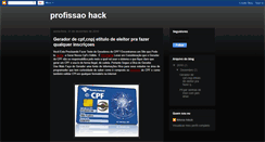 Desktop Screenshot of profissaohack.blogspot.com