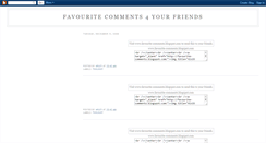 Desktop Screenshot of favourite-comments.blogspot.com