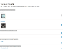 Tablet Screenshot of becauseweareyoung.blogspot.com