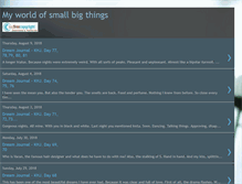 Tablet Screenshot of myworldofsmallbigthings.blogspot.com