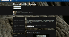 Desktop Screenshot of biggestlittleclimber.blogspot.com