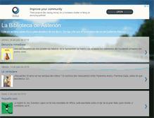Tablet Screenshot of labibliotecadeasterion.blogspot.com