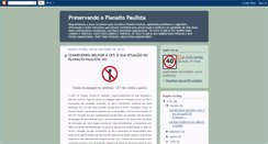 Desktop Screenshot of preservandoplanaltopaulista.blogspot.com