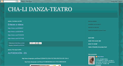 Desktop Screenshot of cha-li-danza-teatro.blogspot.com