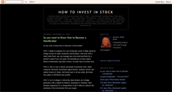 Desktop Screenshot of how-to-invest-stock.blogspot.com